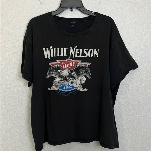 Willie Nelson & Family Graphic TShirt Gray Size 2XL - Flawed - Picture 2 of 10